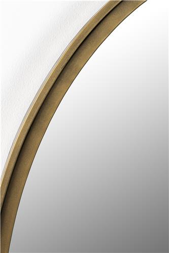 Lustro 'Matz' Owalne - Antyk mosiądz