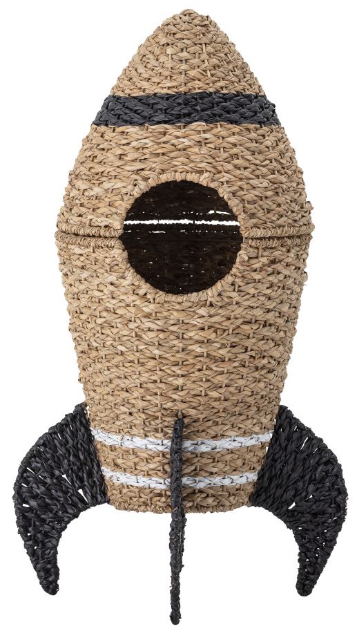 Kosz na przechowywanie 'Space raket' - Naturalny/Czarny