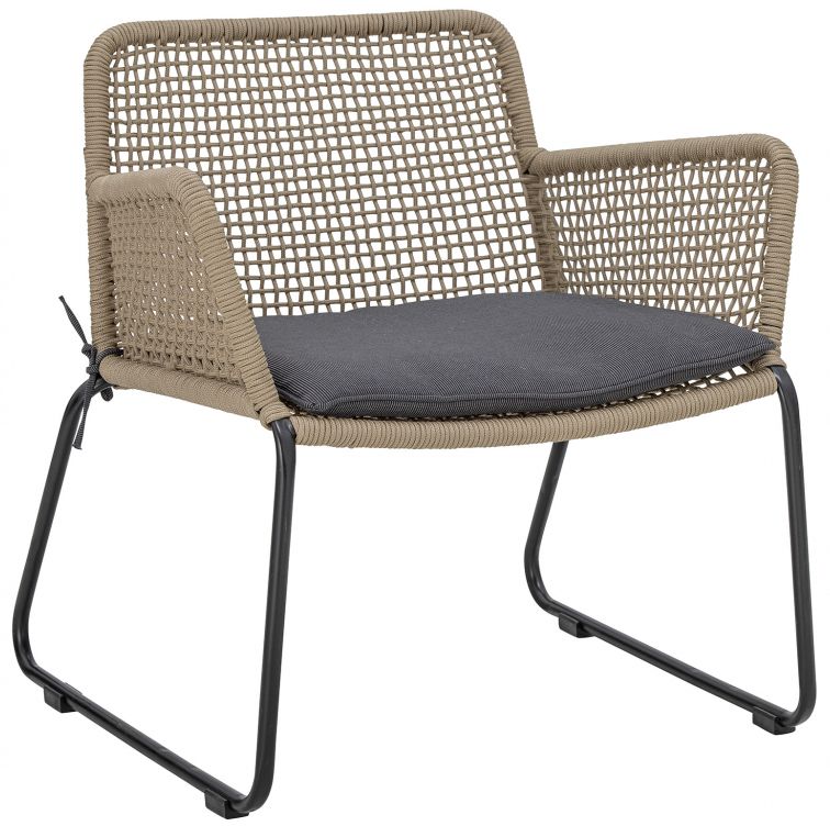 Fotel 'Mundo' - Naturalny/Szary