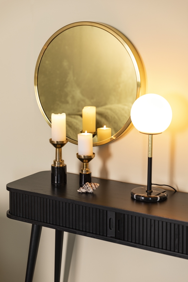 Świecznik 'Glam' - Czarny