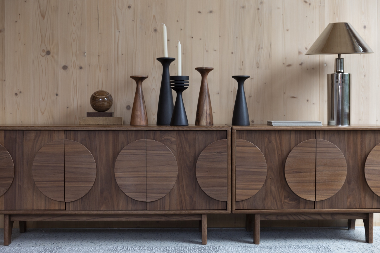 Świecznik 'Flames' - Czarny S