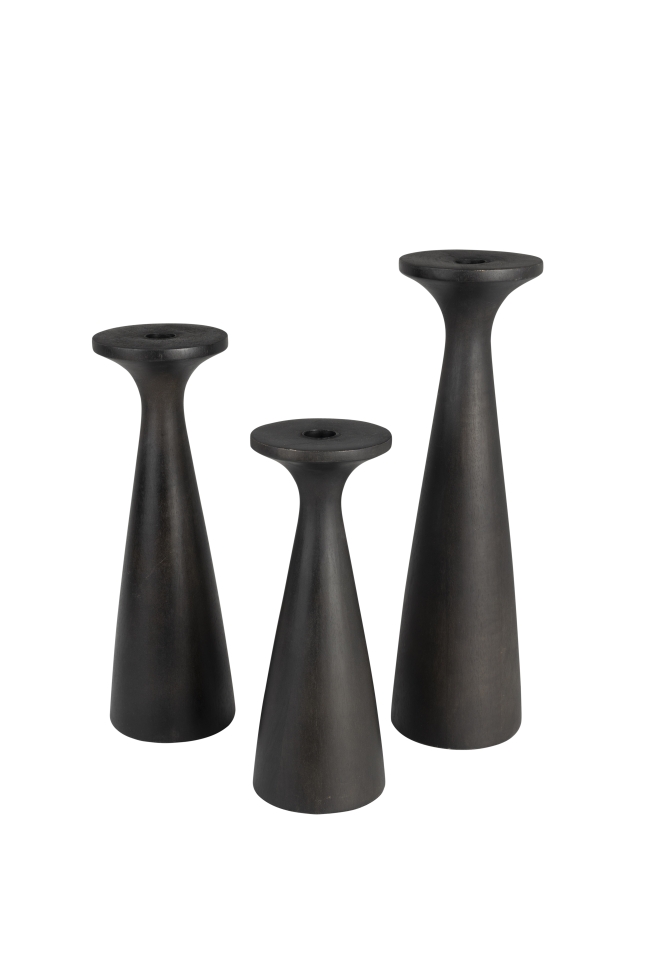 Świecznik 'Flames' - Czarny S