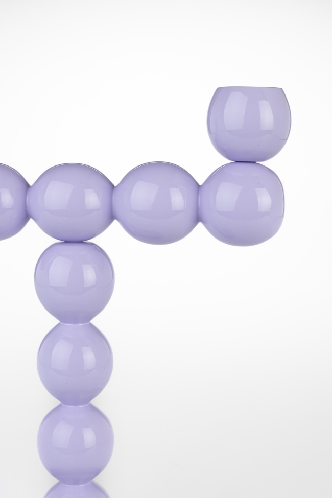 Świecznik 'Bubbles' - Fioletowy 2