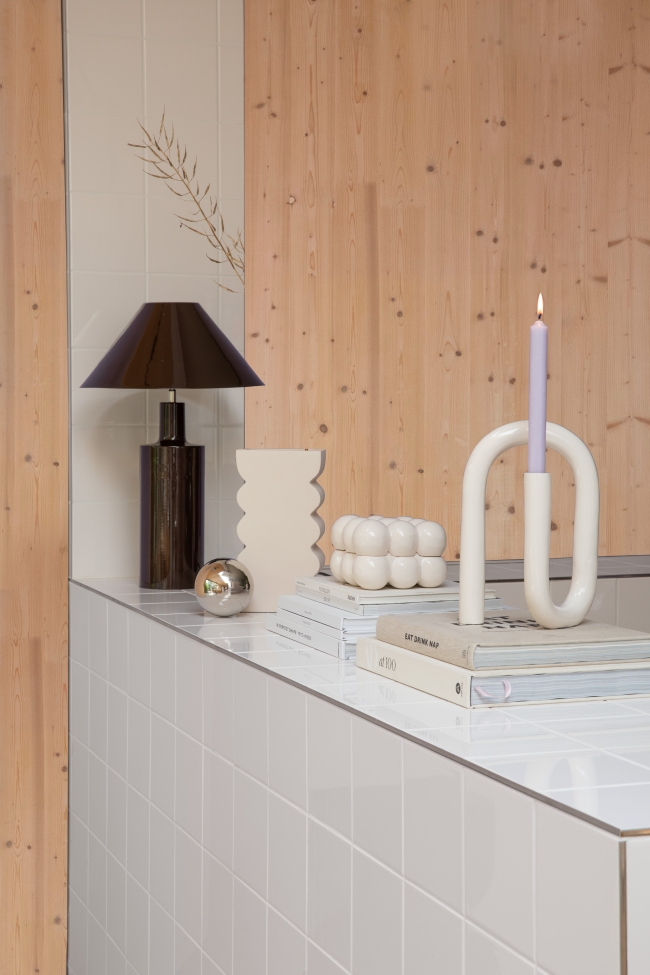 Świecznik 'Tubo' - Beżowy L