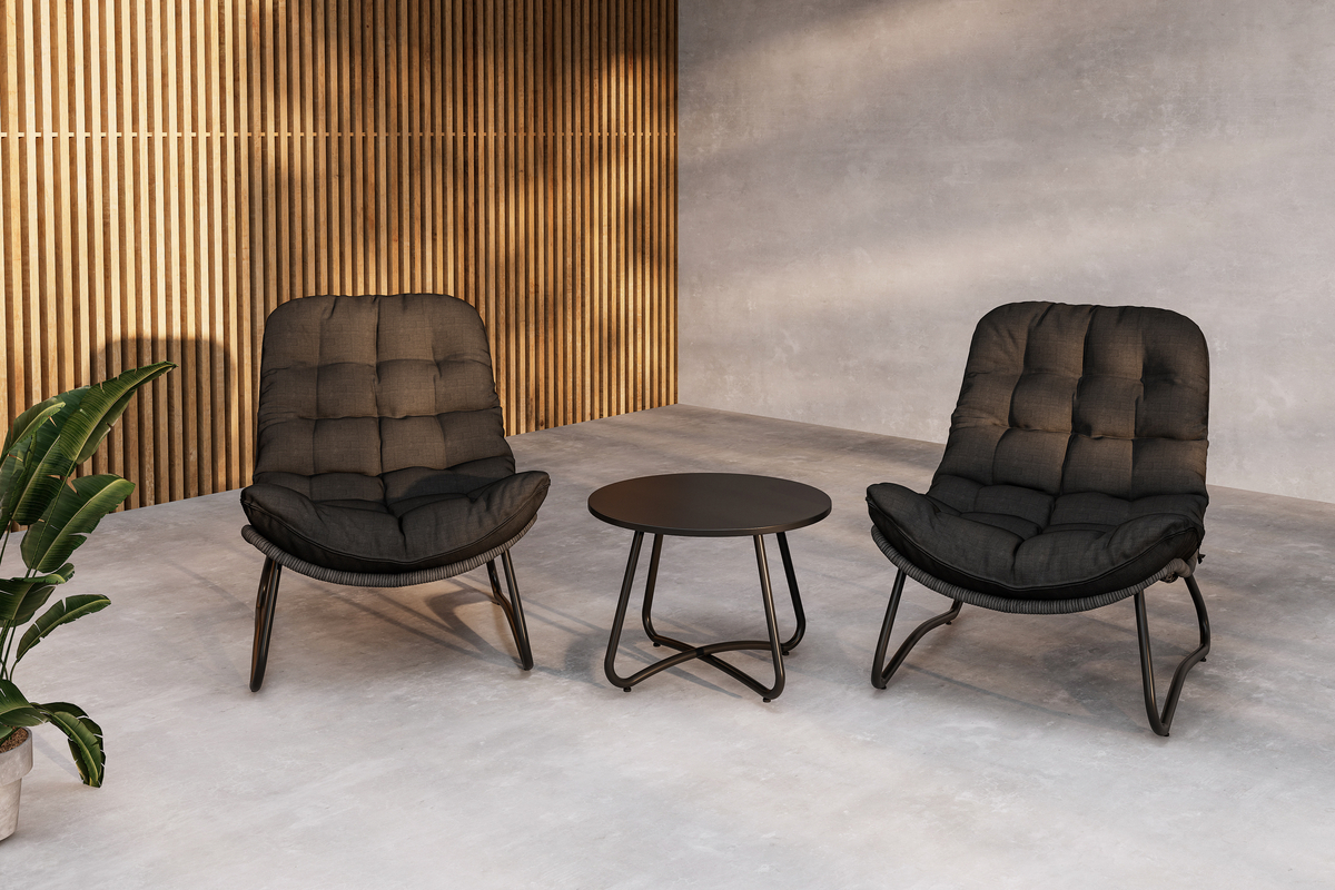 Zestaw wypoczynkowy 'Siro' - Czarny