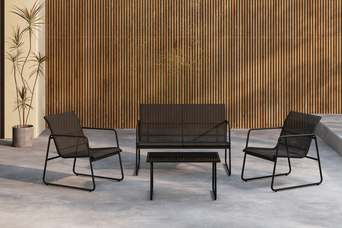 Zestaw wypoczynkowy 'Ravena' - Czarny