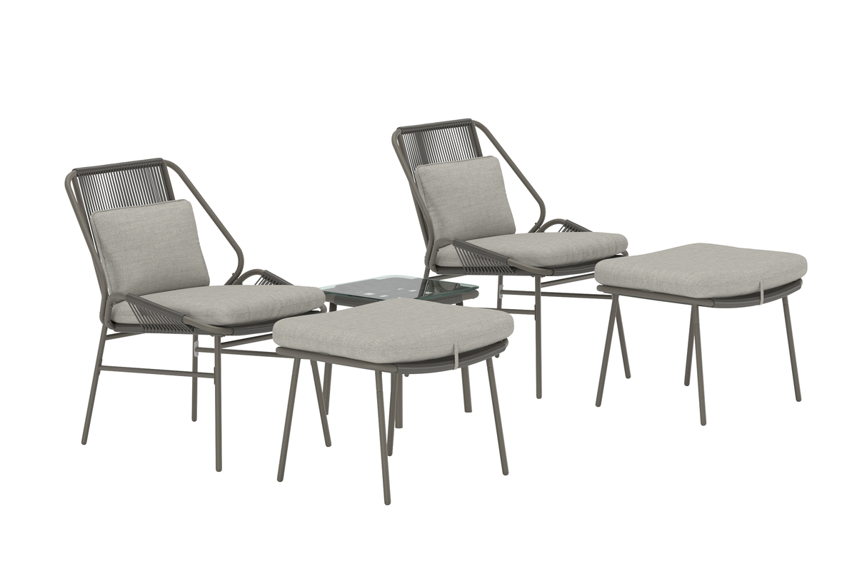 Zestaw wypoczynkowy 'Zakynthos' – brązowy