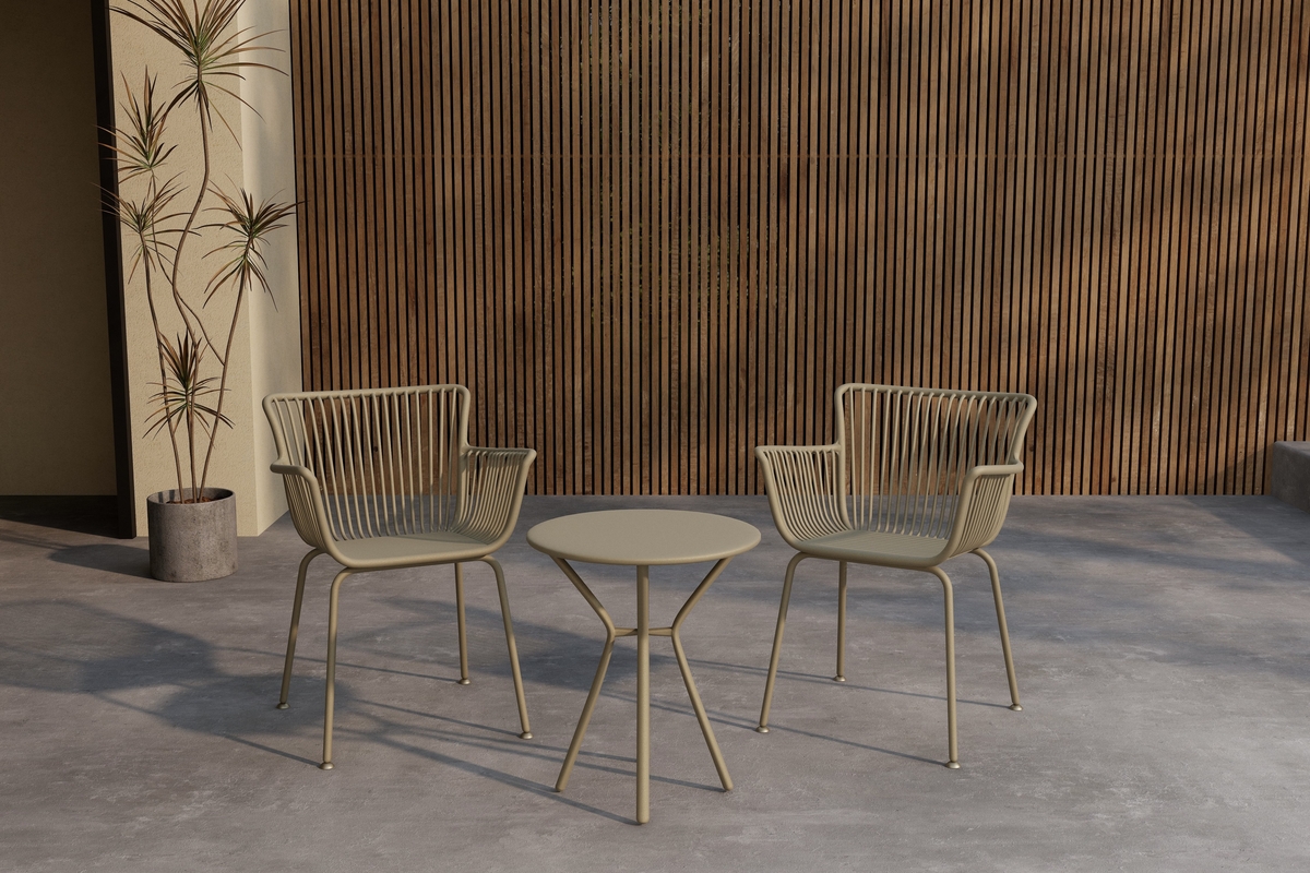 Zestaw kawowy 'Sifnos' – beżowy