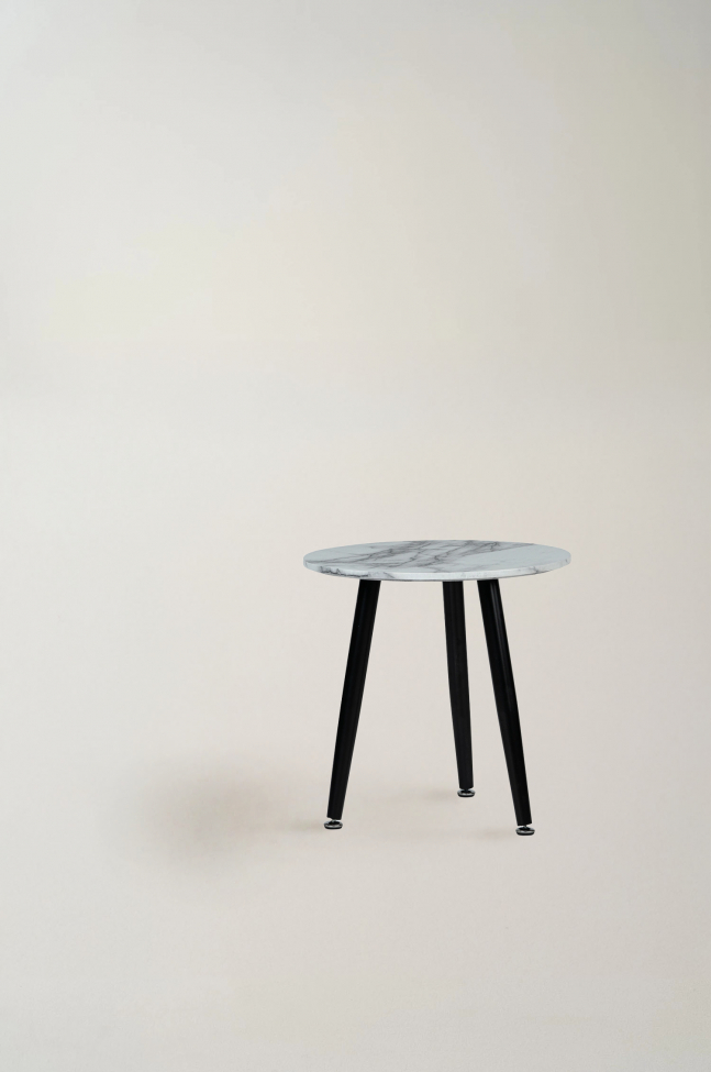 Stolik kawowy 'Marbleous' - Biały/Czarny