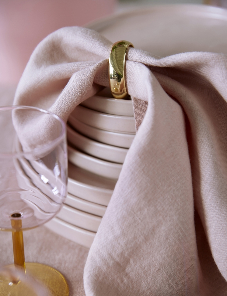 Pierścień serwetkowy 'Monaco' Okrągły 4cm 4-pak - Mosiężny