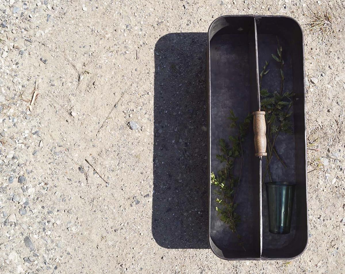 Pudełko żelazne 'Agustin' - Szare