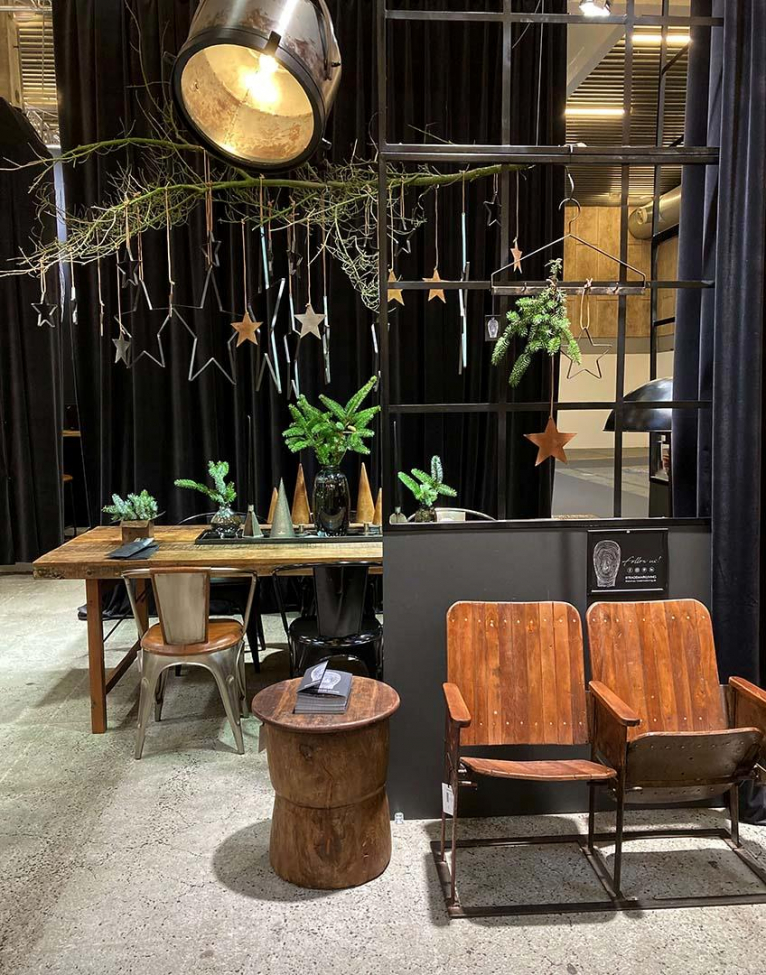 Vintage ławka kinowa 'Bollywood' - Brązowy