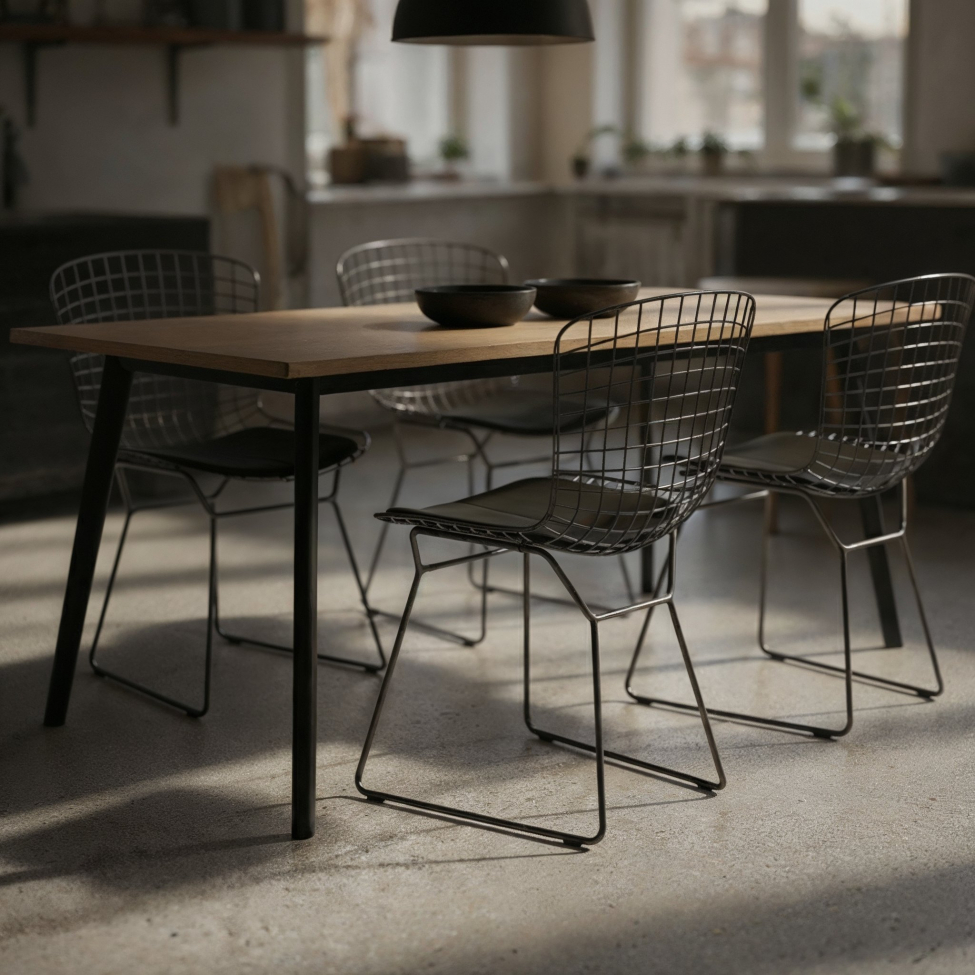 Stół jadalny 'Klassisk' 140x80cm - Czarny/Dąb