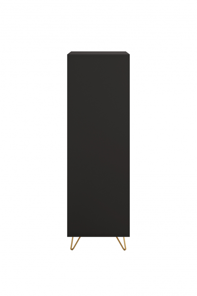 Szafa 'Elle' - Czarna/Mosiądz