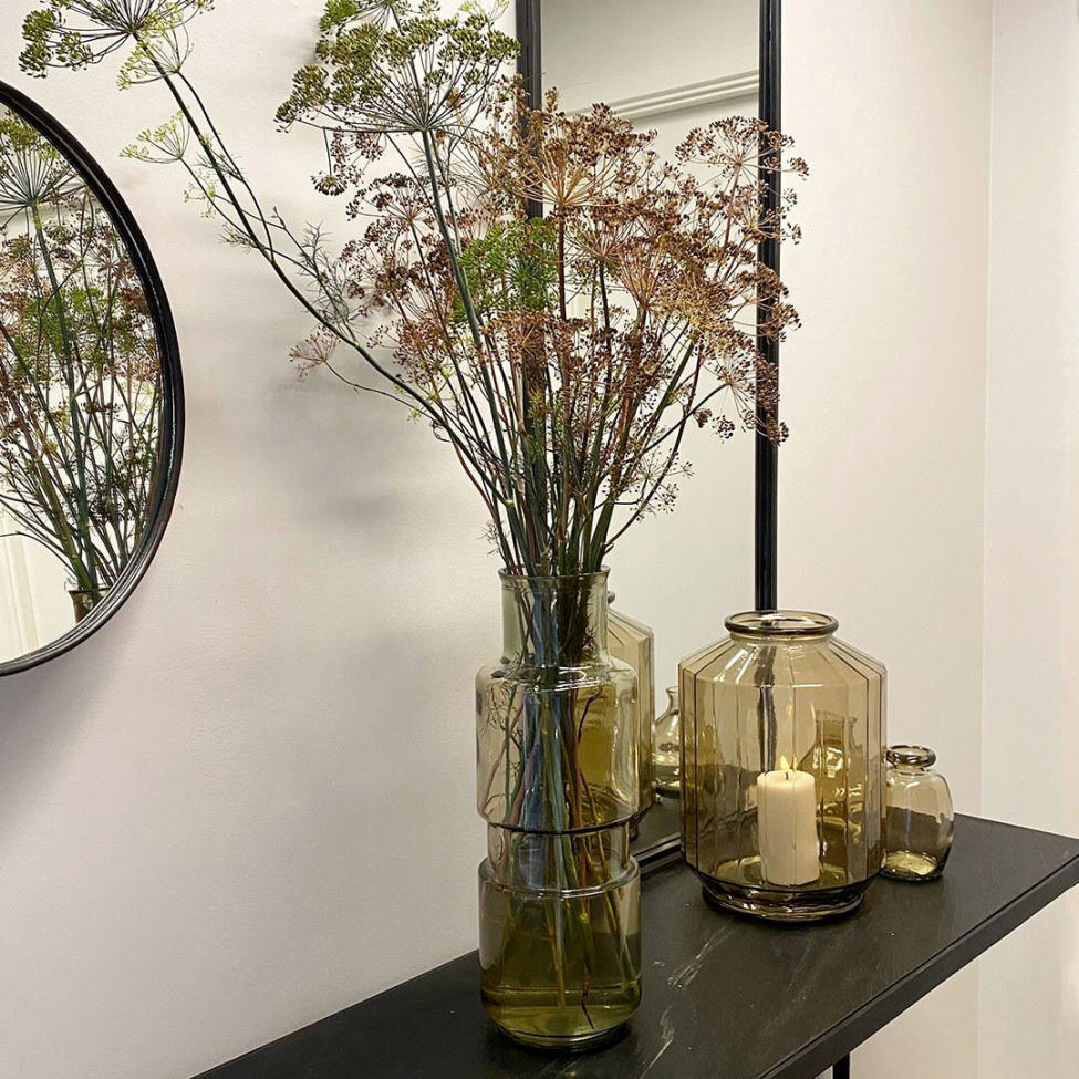 Wazon szklany 'Clooney' - Beżowy