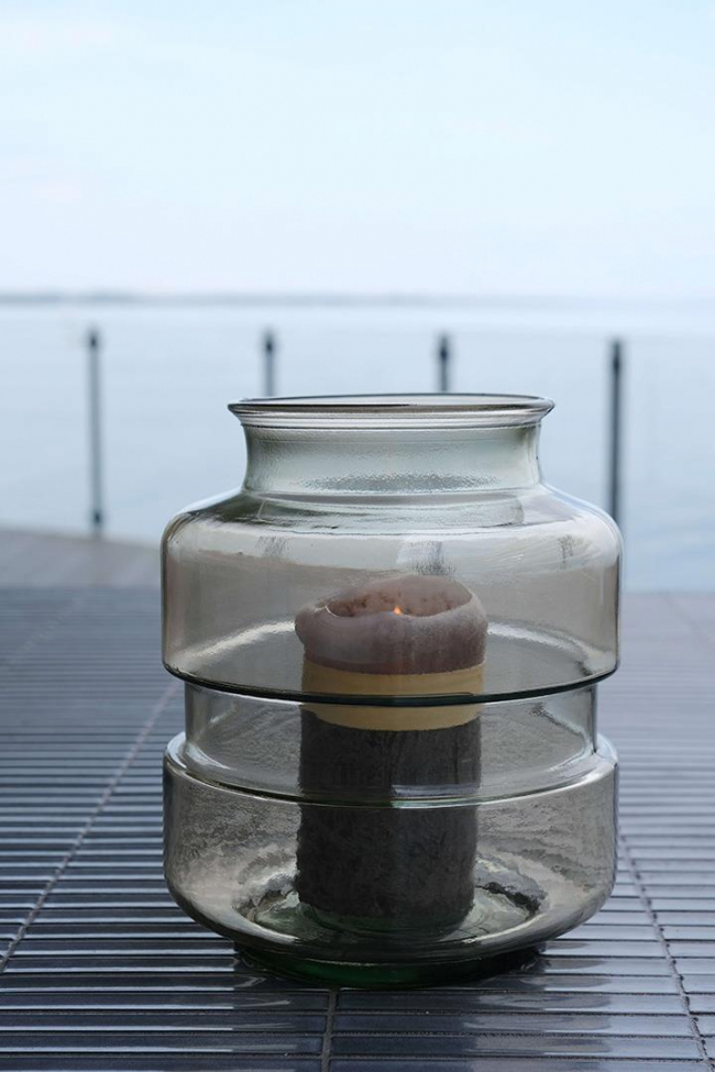 Wazon szklany 'Noel' - Beżowy