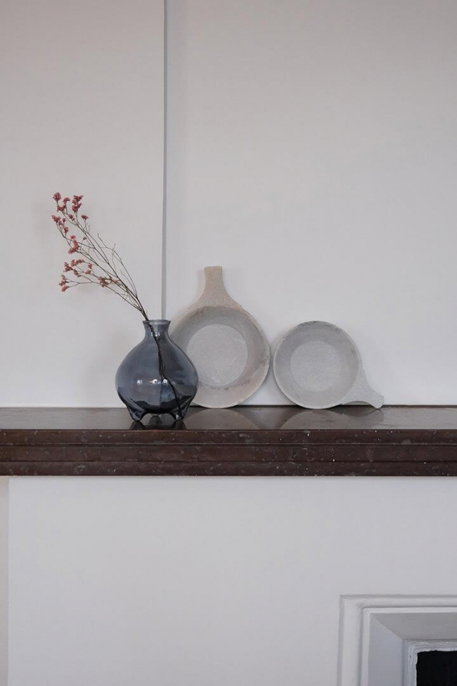 Wazon szklany 'Melvin' Niski - Niebieski