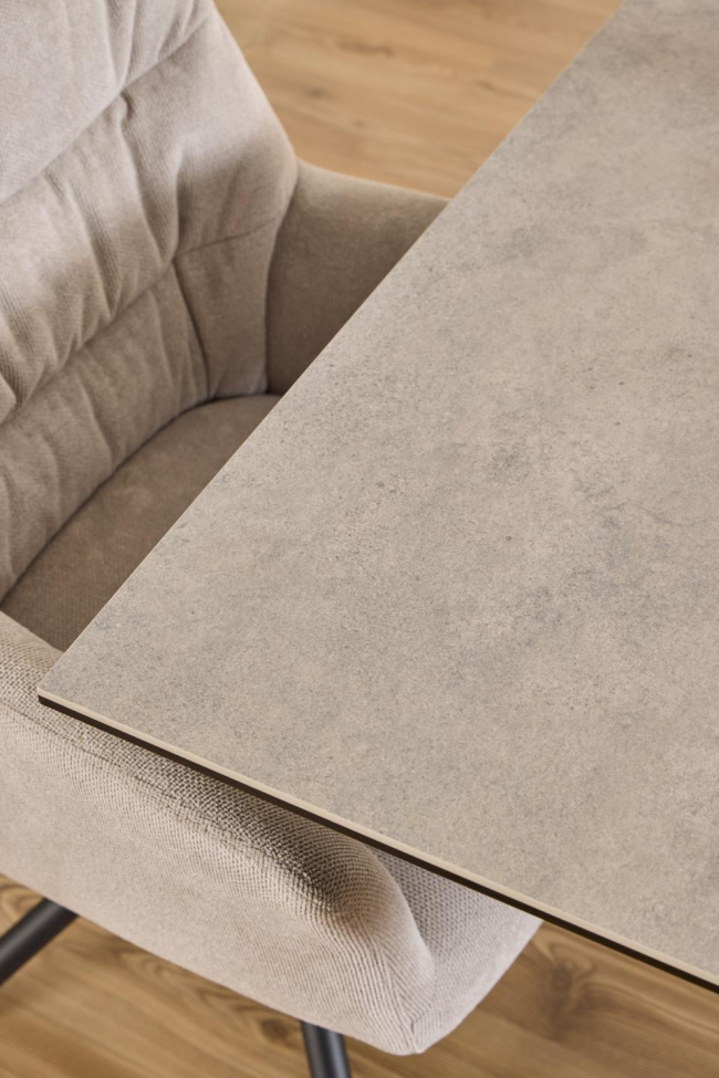 Stół 'Heaven' 135x80cm - Szary/Czarny