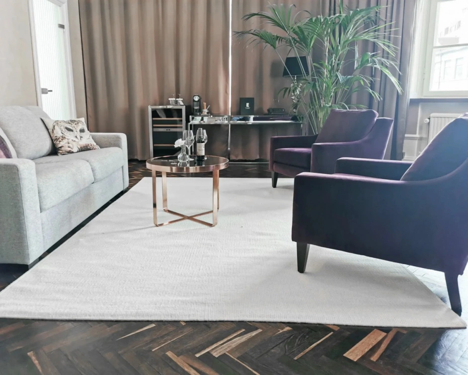 Dywan wełniany 'Hamilton' - Biały