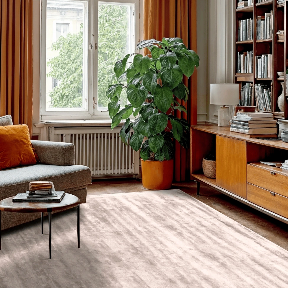 Dywan z wiskozy 'Jodhpur' - Jasnoszary/Beżowy