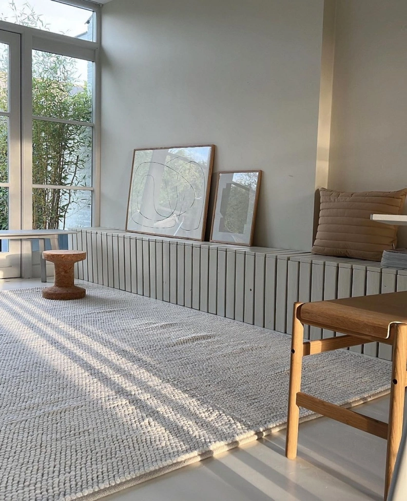 Dywan wełniany 'Avafors' - Beżowy