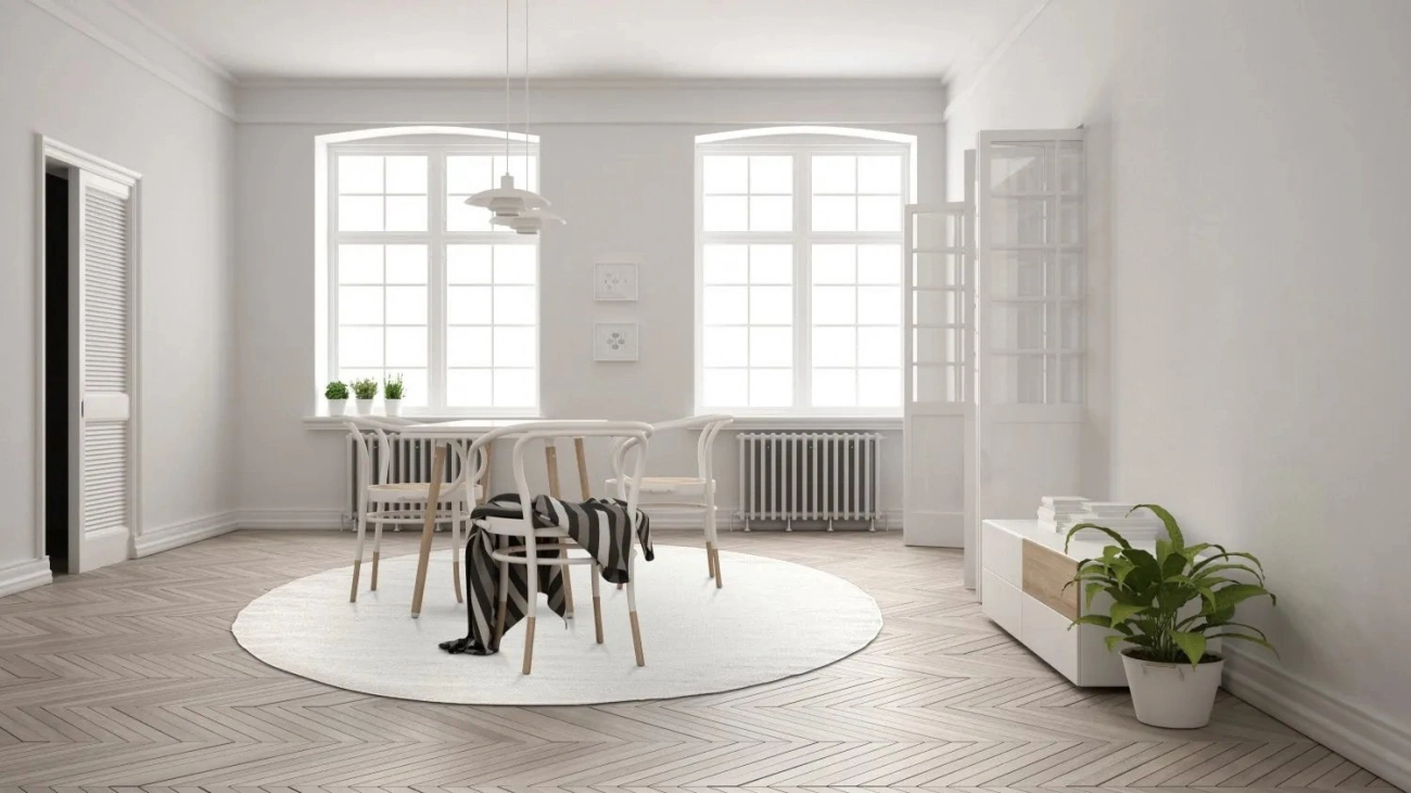 Okrągły dywan 'Hamilton' - Biały