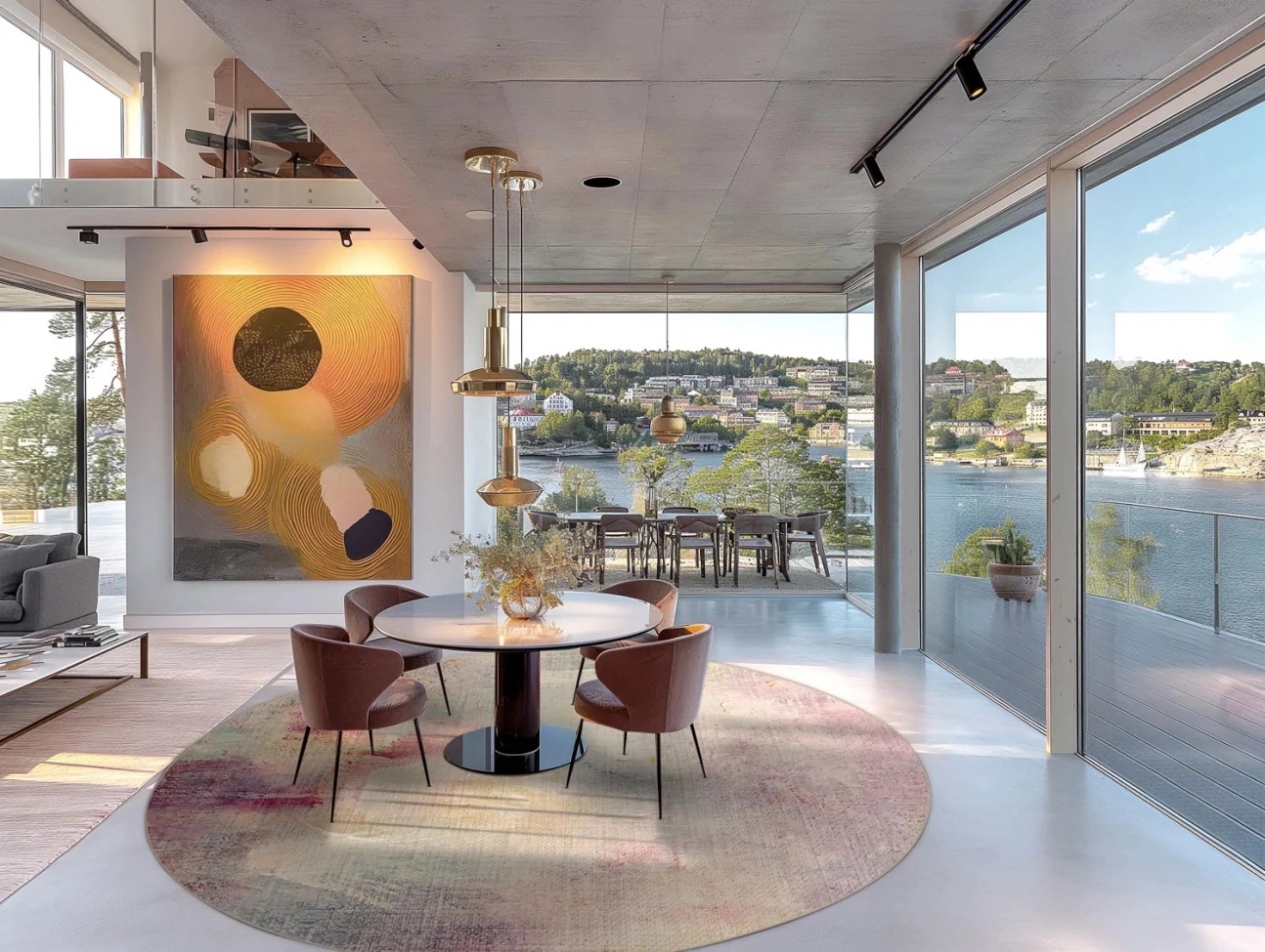 Okrągły dywan 'Mogoro' - Multi