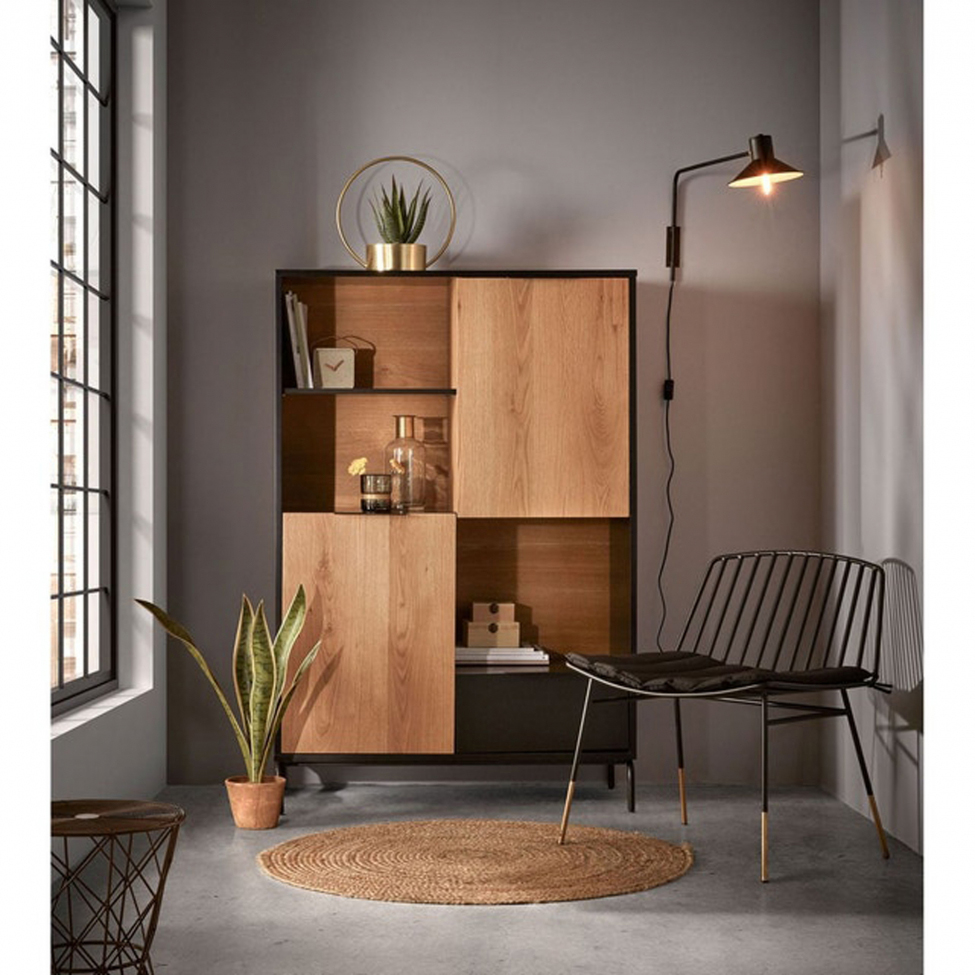 Szafa 'Koln' - Dąb/Czarny