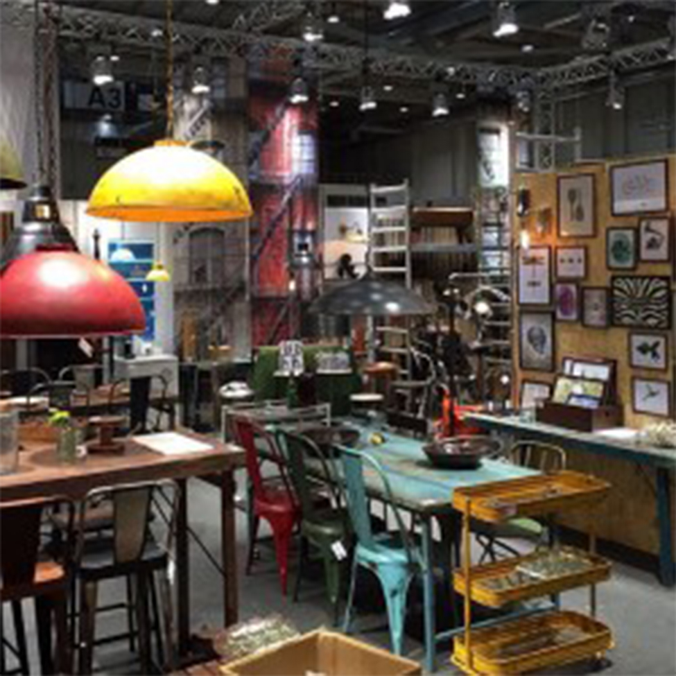 Lampa przemysłowa 'Thormann' - Żółty/Patyna