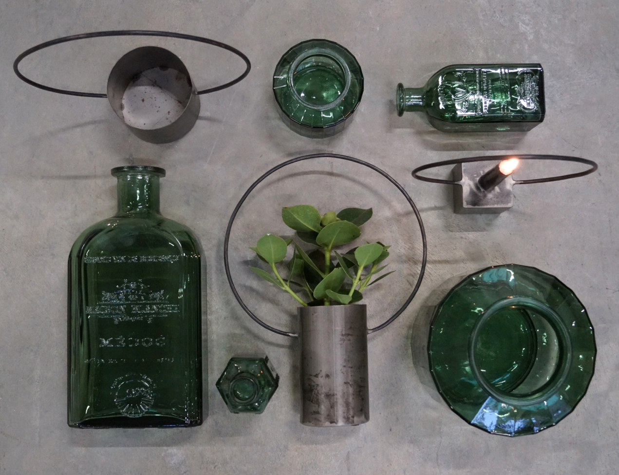 Okrągły świecznik 'Darren' - Vintage