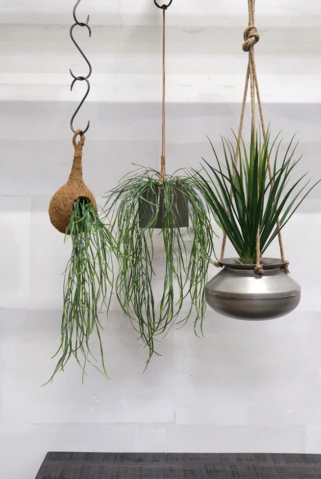 Doniczka ampelowa 'Sikasso' - Skóra