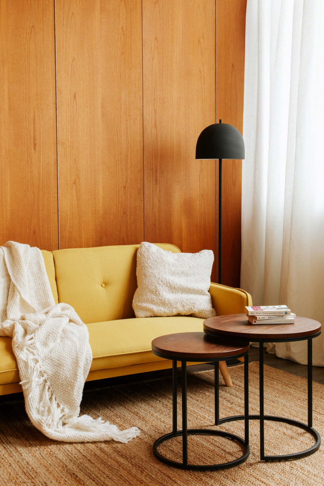 Sofa z funkcją spania 'Kap Verde' - Żółty