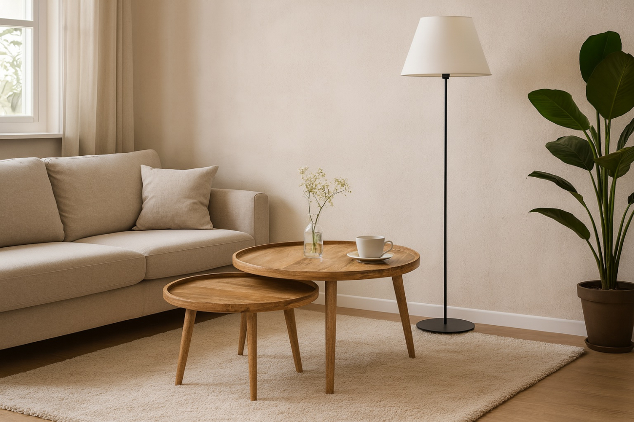 Stolik kawowy 'Manarola' 2 części - Brązowy