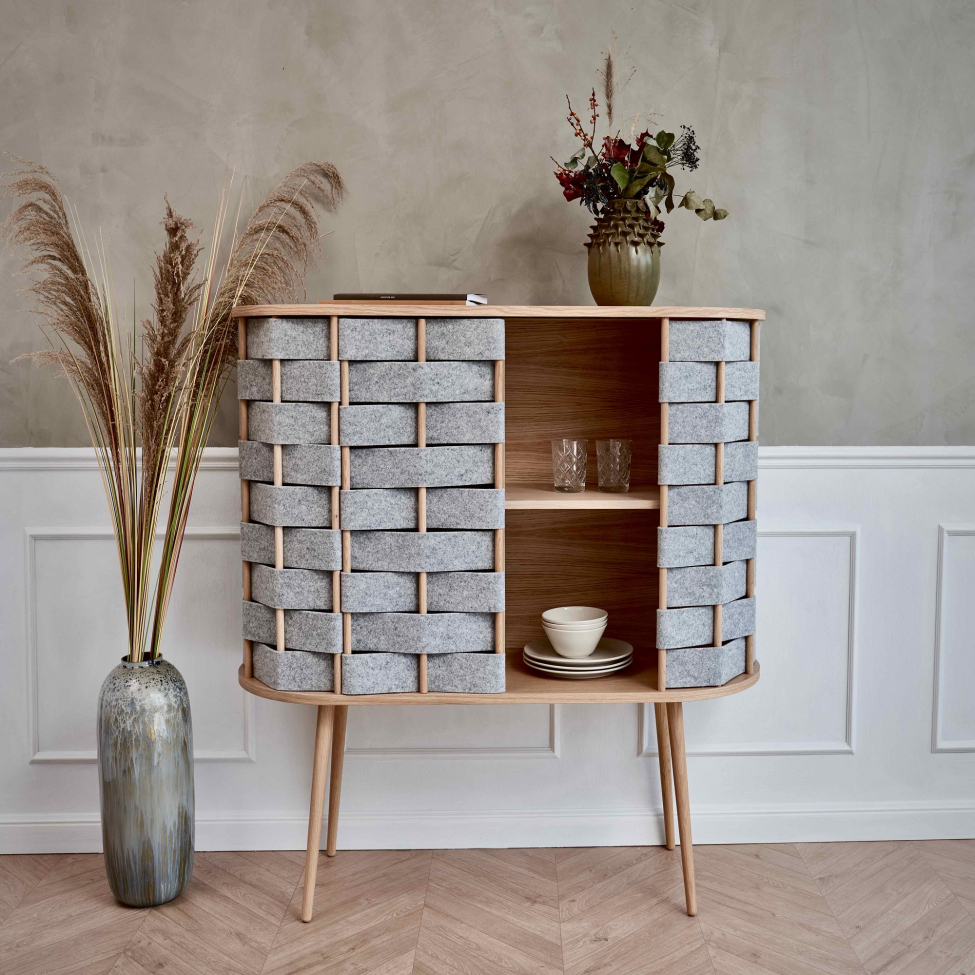 Komoda 'Felt' 120cm - Naturalny/Szary