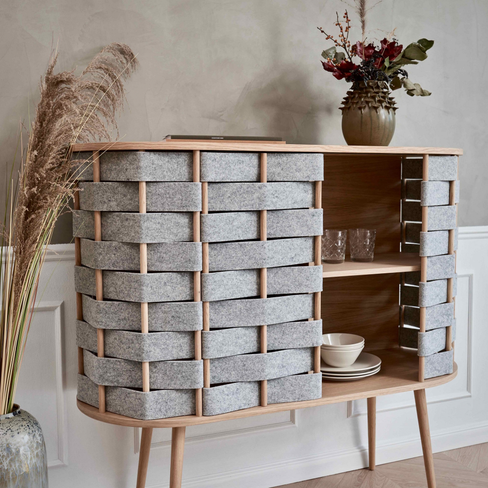 Komoda 'Felt' 120cm - Naturalny/Szary