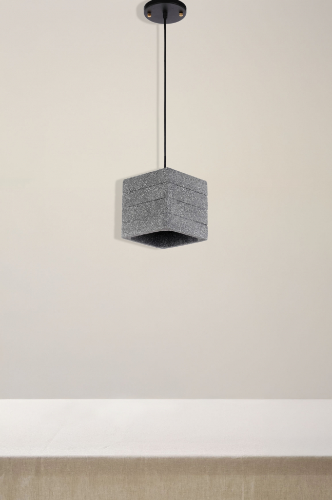 Lampa sufitowa 'Stone Cube' - Cement