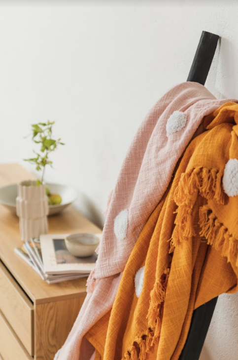 Koc 'Dots' - Pomarańczowy