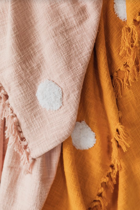 Koc 'Dots' - Pomarańczowy