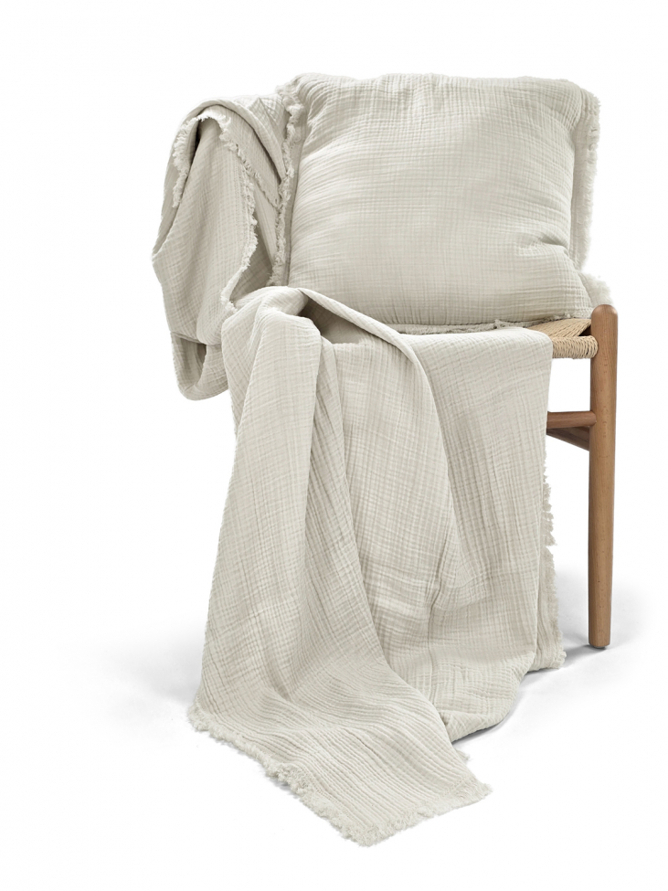 Poszewka na poduszkę 'Dorena' 45x45cm - Szara