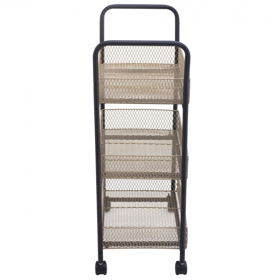 Wózek kuchenny 'Nät' - Czarny/Drewno