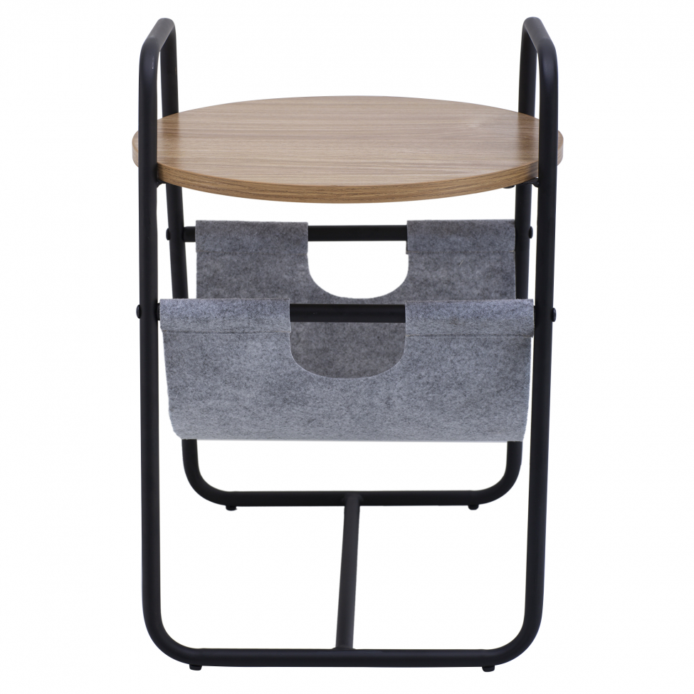 Stolik boczny 'Tidningsställ' - Czarny/Drewno