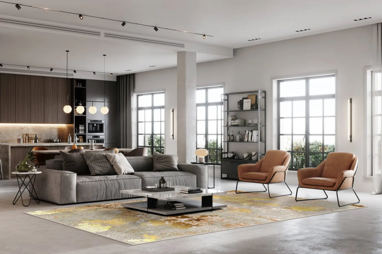 Dywan Wilton 'Elena' 240x340cm - Beżowy/Złoty