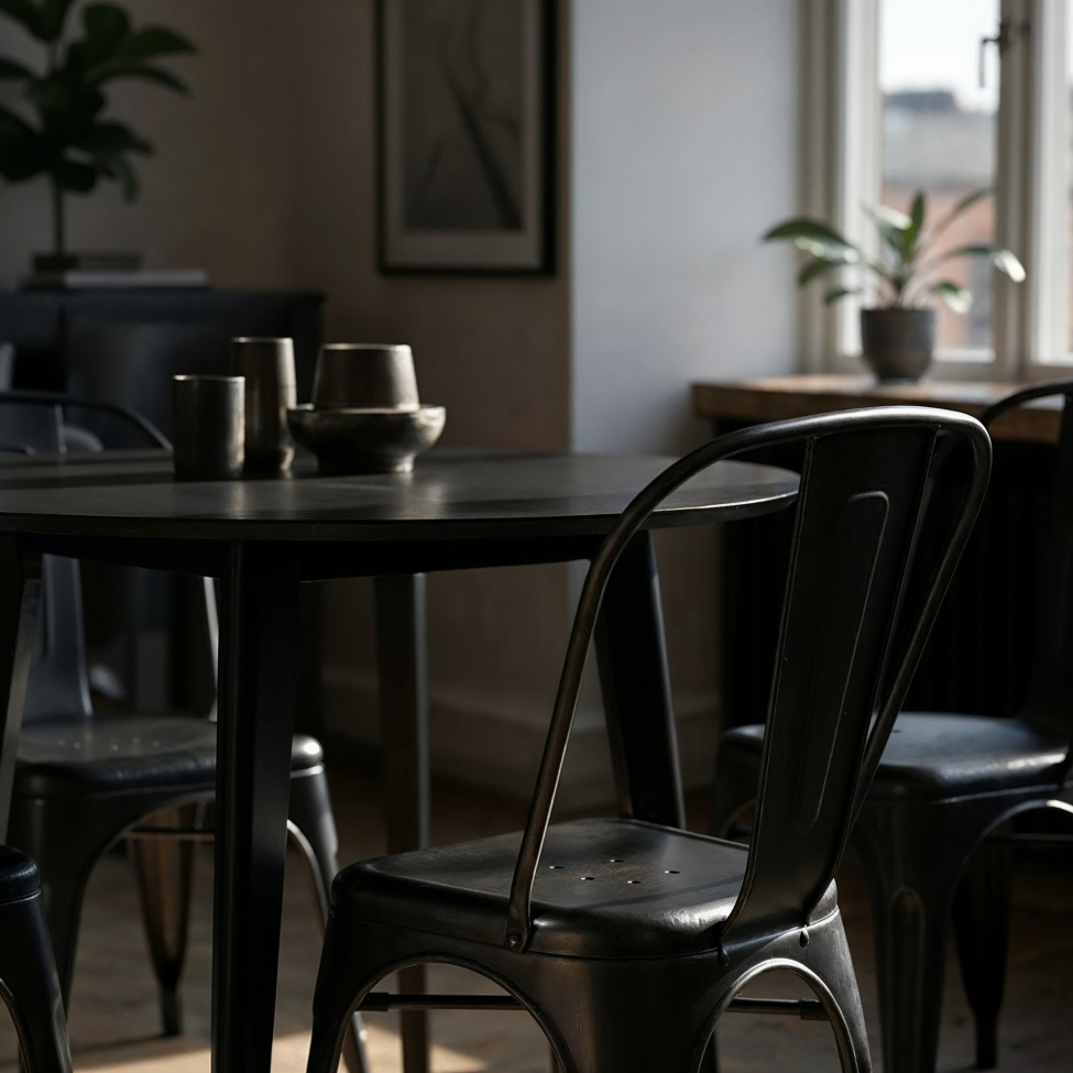 Krzesło 'Montmartre' - Czarny/Patyna