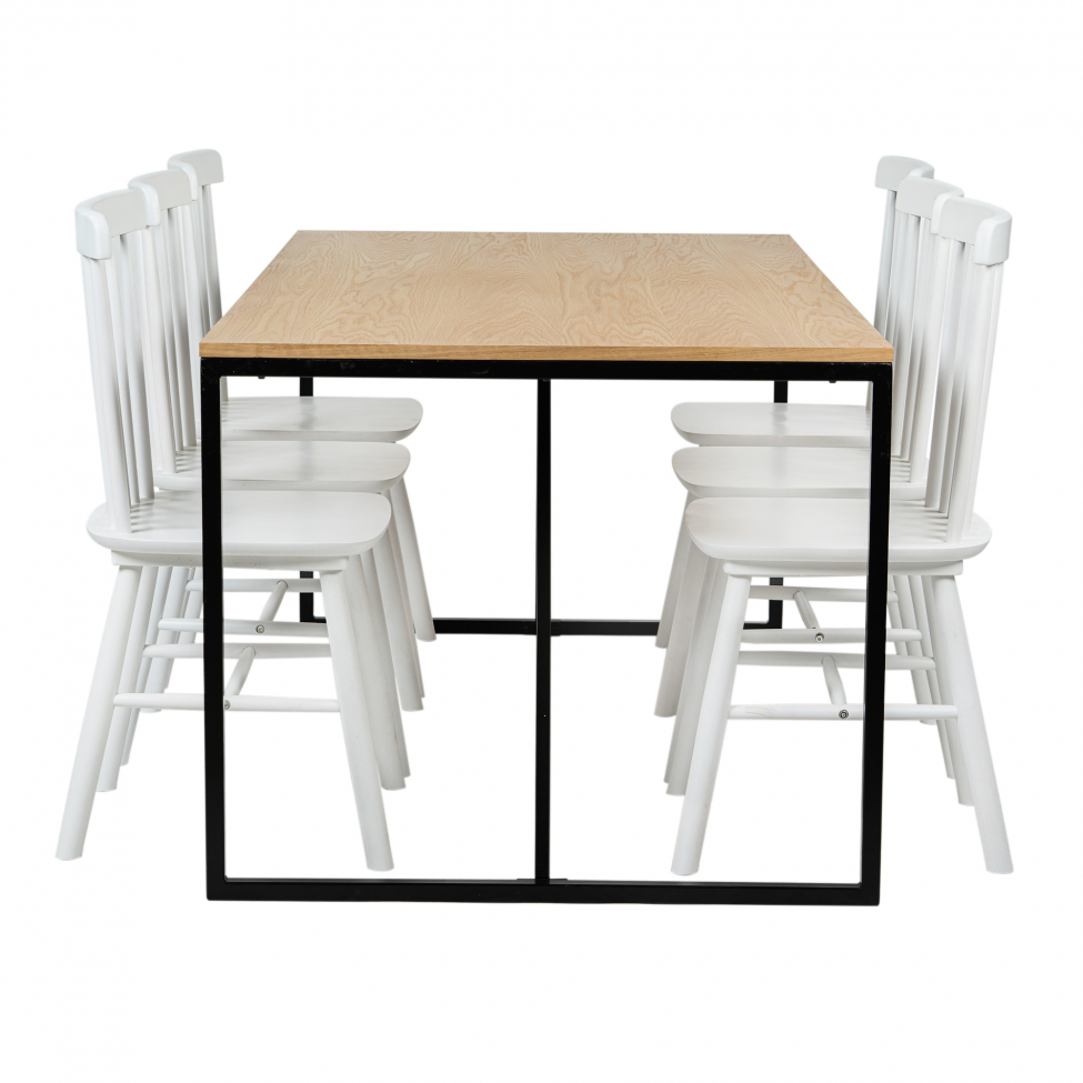 Zestaw jadalny 'Vega Elsa' - 1 Stół & 6 Krzeseł